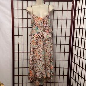 NWT DIANE VONFURSTENBURG SILK‎ MARRAKESH TILE PRINT SPAGHETTI STRAP DRES…